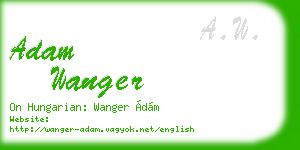 adam wanger business card