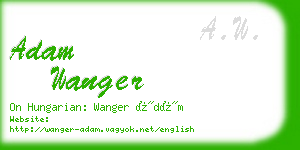 adam wanger business card